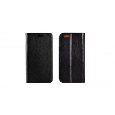 Iphone XR oldalra nyíló mágneses könyv tok szilikon belsővel fekete