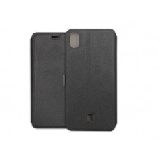 LG K20 oldalra nyíló mágneses könyv tok szilikon belsővel fekete