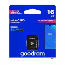  Goodram microSDHC 16GB Class 10 memóriakártya SD adapterrel Artisjus matricával - M1AA-0160R11 