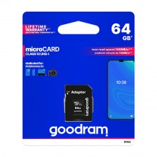  Goodram microSDHC 64GB Class 10 memóriakártya SD adapterrel Artisjus matricával - M1AA-0640R11 