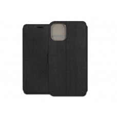 Iphone 12 Mini oldalra nyíló mágneses könyv tok szilikon belsővel fekete