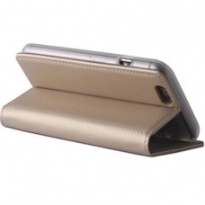 Iphone 12 Pro Max oldalra nyíló mágneses könyv tok szilikon belsővel arany